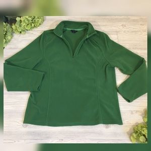 Land’s End Green Quarter Zip Polartec Fleece